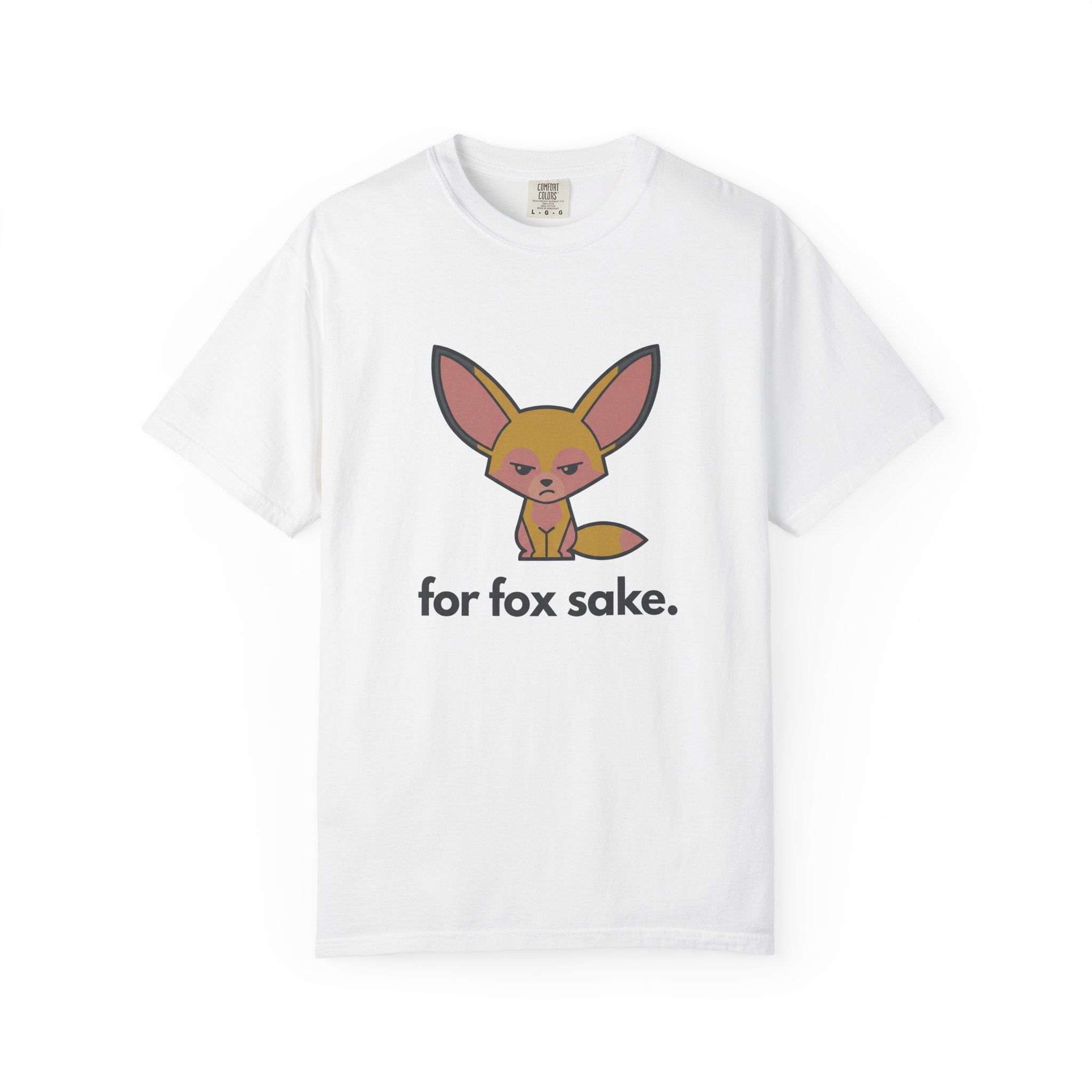For Fox Sake T-Shirt - Cute Cartoon Fox Graphic Tee - 100% Cotton