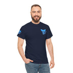 Blue Skeleton Cat Graphic Tee - Cute Creepy Kitty Shirt - 100% Cotton