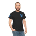 Blue Skeleton Cat Graphic Tee - Cute Creepy Kitty Shirt - 100% Cotton