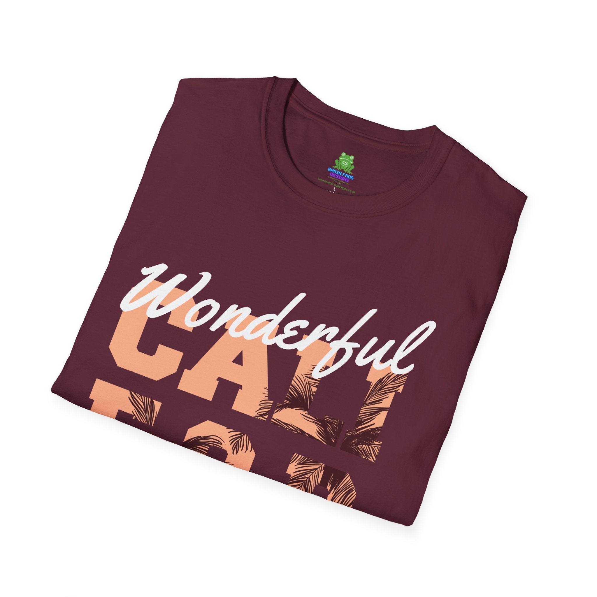 California Palm Photo Tee - Vintage Sunset Graphic T-Shirt - 100% Cotton