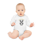 Panda-monium Baby Bodysuit - Cute Panda Long-Sleeve Organic Onesie - 100% certified organic cotton
