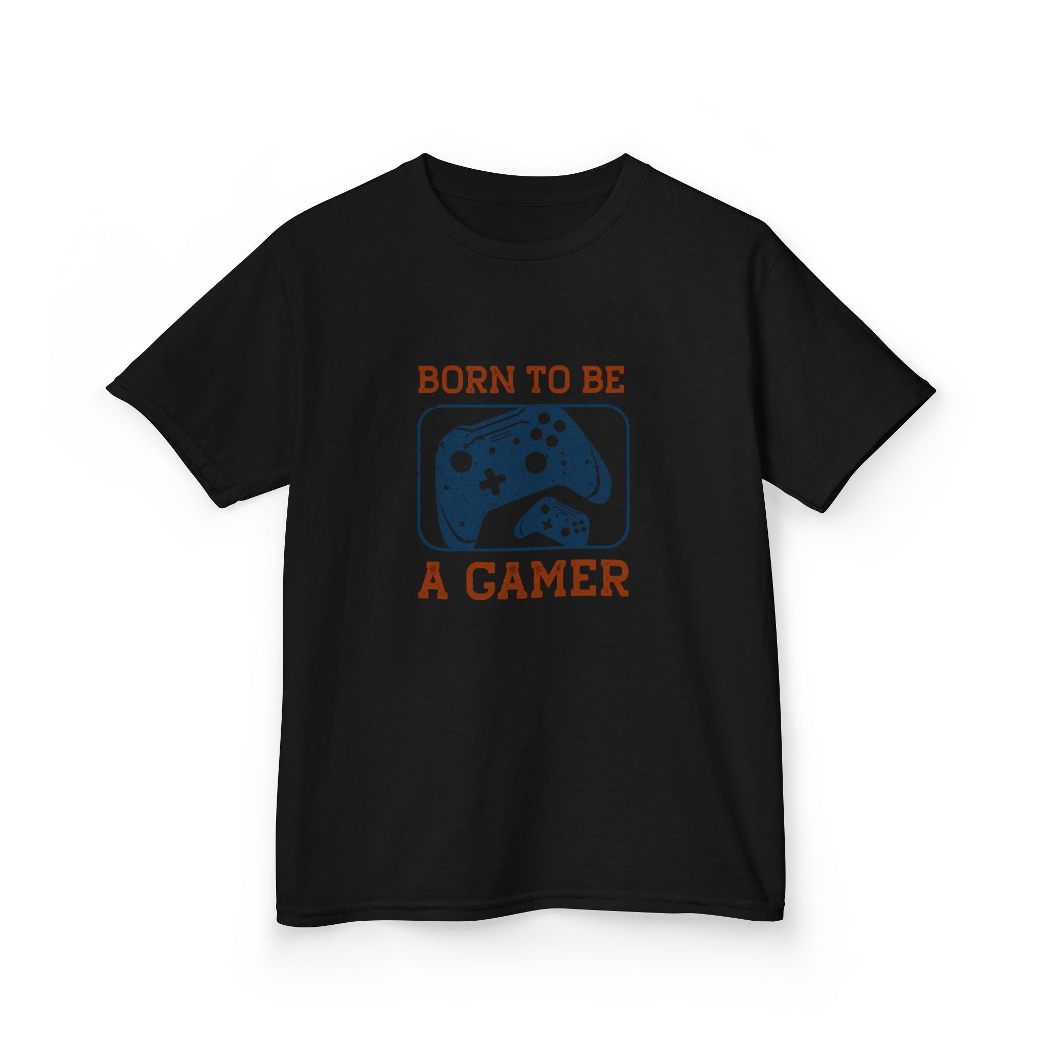 Kids Tee - "Born to Be a Gamer" Retro Game Controller Shirt - 100% Cotton / Cotton Blend