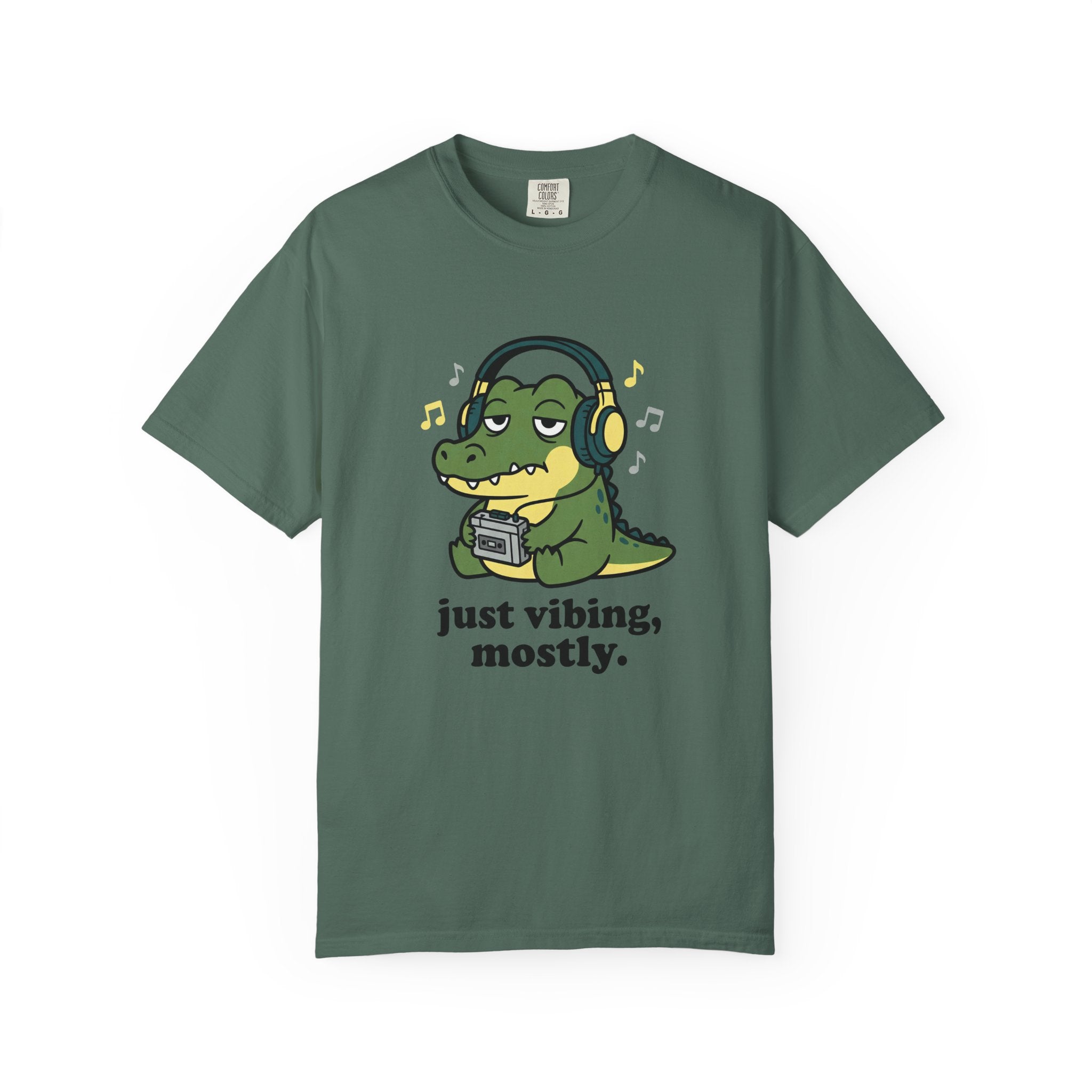 Just Vibing, Mostly Crocodile T-Shirt - 100% Cotton