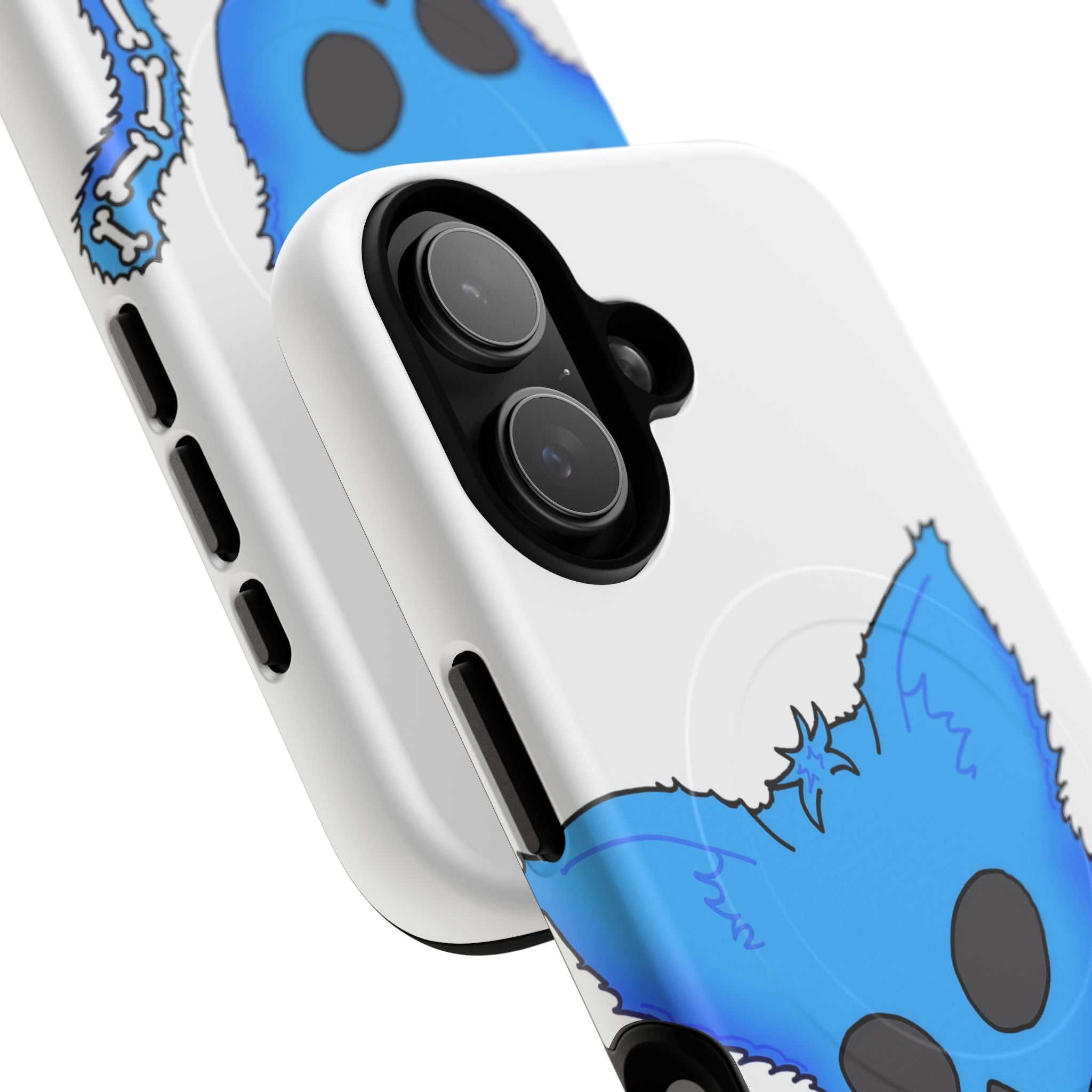 Blue Skeleton Cat Tough Magnetic Phone Case | Design by Jessica B