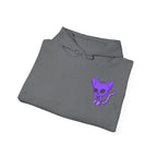 Purple Skeleton Cat Hoodie – Cute Spooky Graphic Sweatshirt - Unique Brand Design