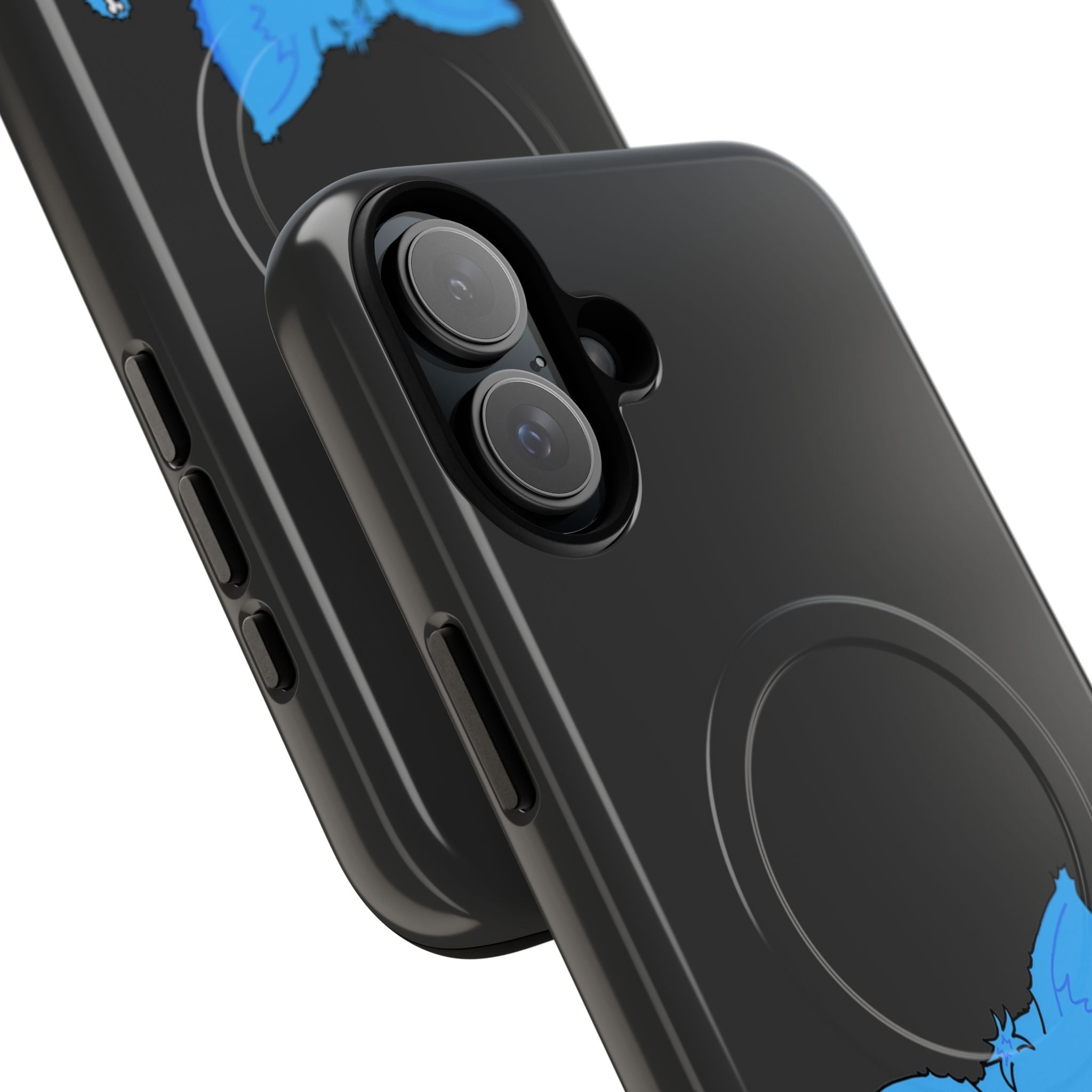 Blue Skeleton Cat Tough Magnetic Phone Case | Unique Design to Brain Frog