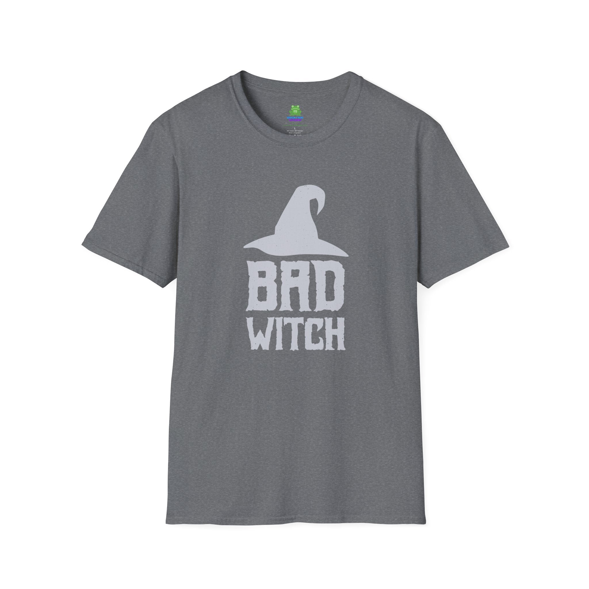 Bad Witch T-Shirt - Witch Hat Graphic Halloween Tee - 100% Cotton / Cotton Blend