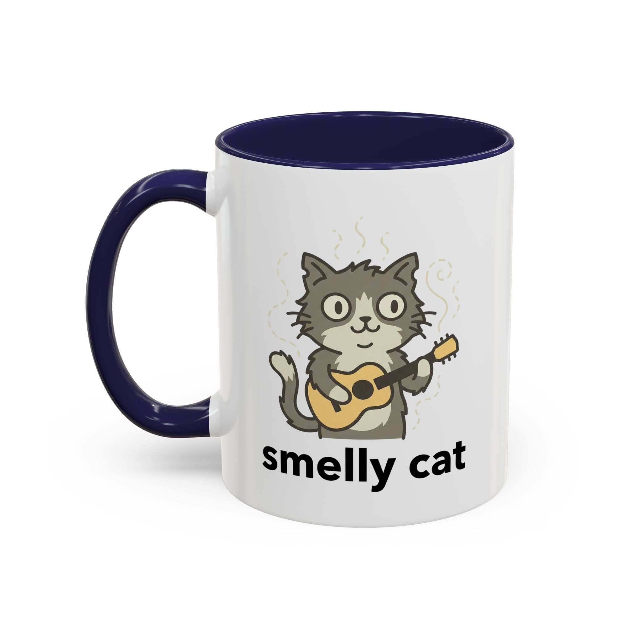 Smelly Cat Guitar Cat Accent Coffee Mug – Funny Friends Sitcom Cat Lover Gift