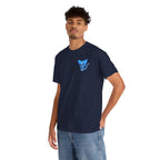 Blue Skeleton Cat Graphic Tee - Cute Creepy Kitty Shirt - 100% Cotton