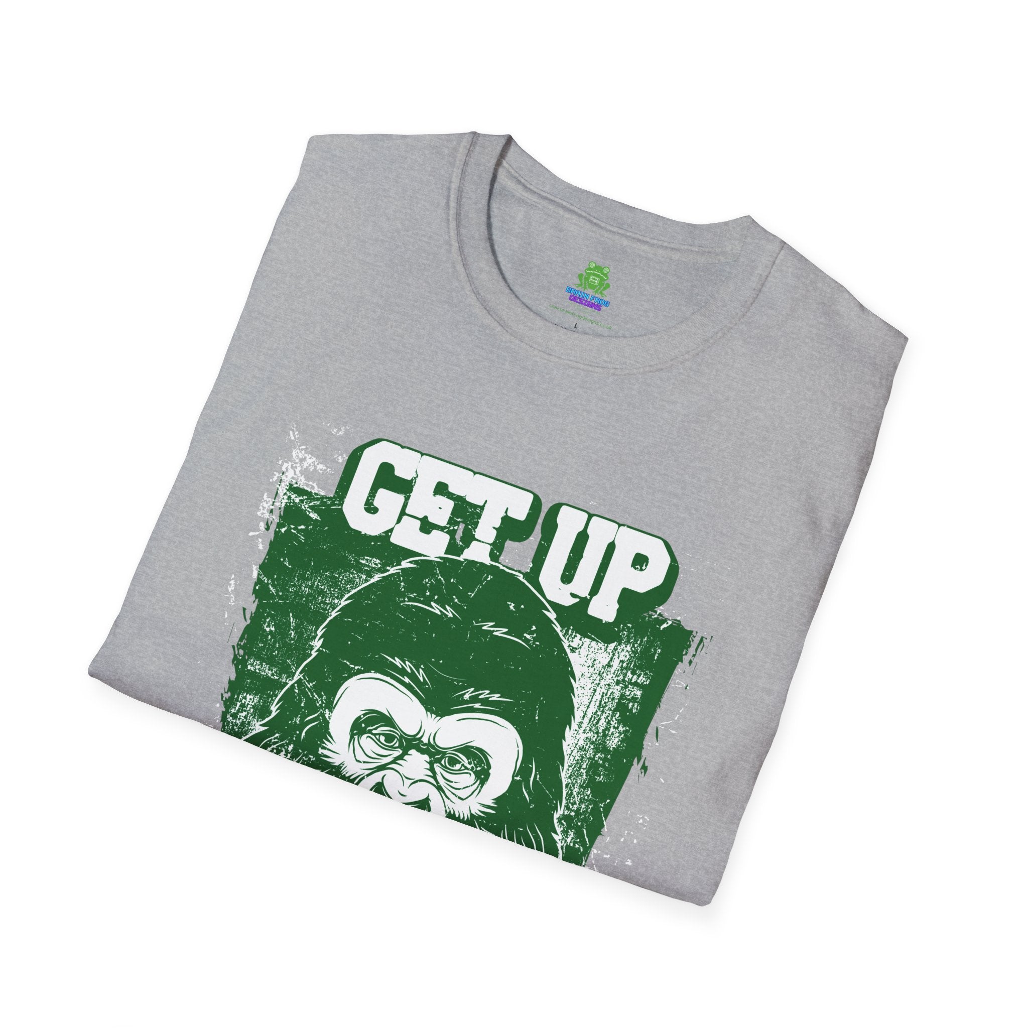 Get Up Stand Up Gorilla T-Shirt - Vintage Reggae-Inspired Graphic Tee - 100% Cotton