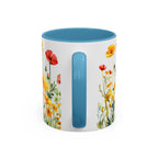 Wildflower Garden Accent Coffee Mug - Floral 11/15oz Ceramic