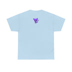 Purple Skeleton Cat Graphic Tee - Cute Creepy Kitty Shirt - 100% Cotton