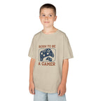 Kids Tee - "Born to Be a Gamer" Retro Game Controller Shirt - 100% Cotton / Cotton Blend