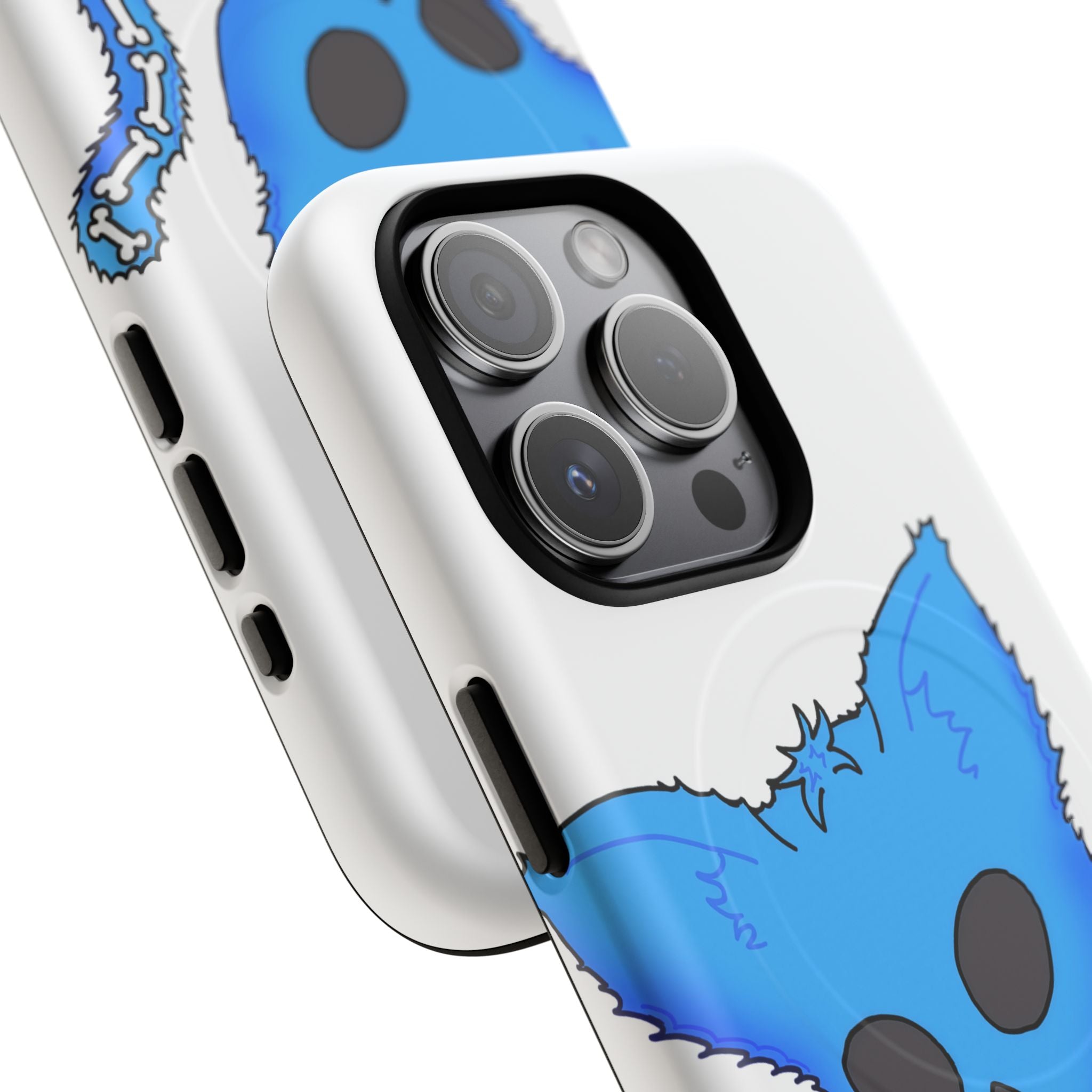 Blue Skeleton Cat Tough Magnetic Phone Case | Design by Jessica B