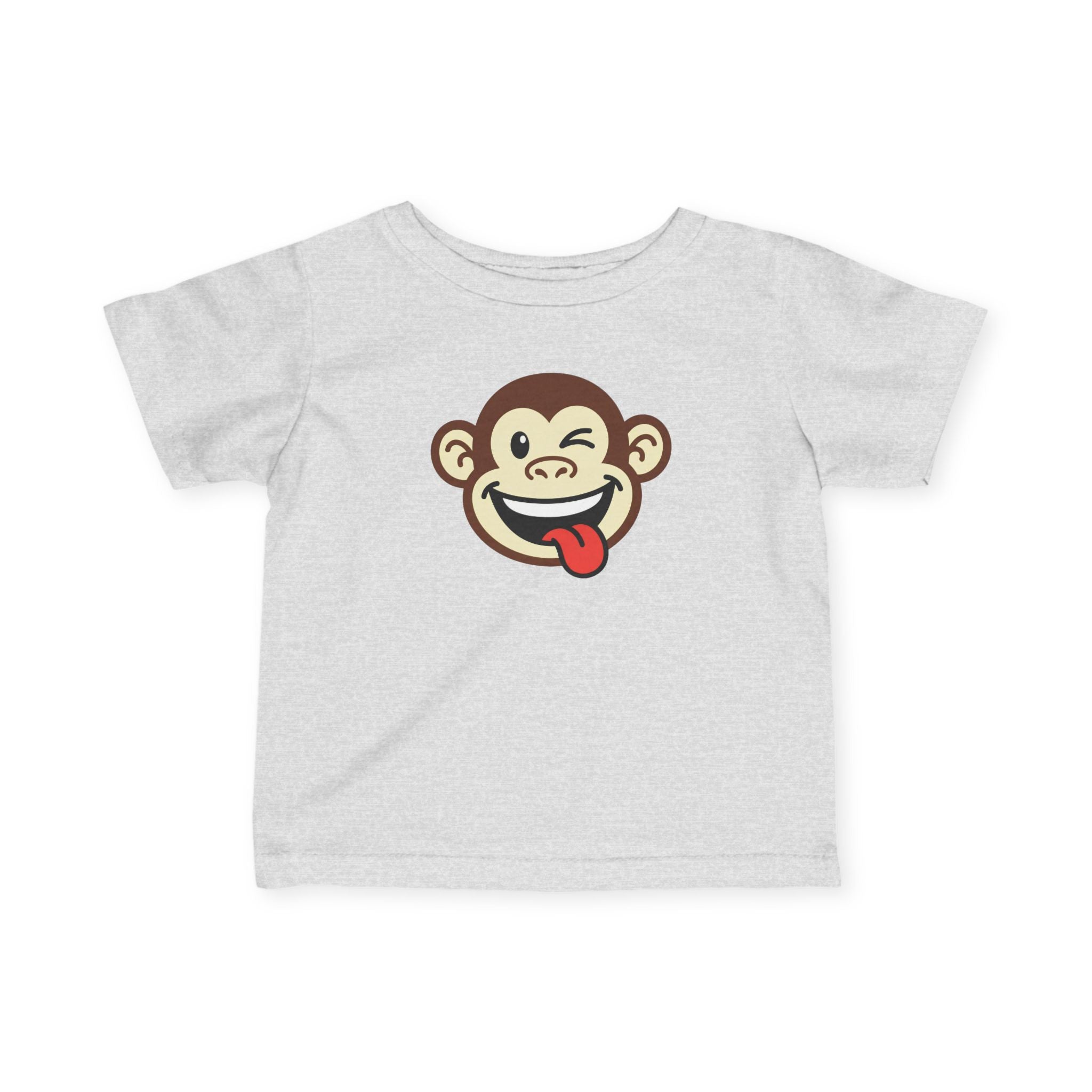 Infant Monkey Tee — Cute Winking Monkey Graphic Baby T‑Shirt