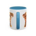 Irish Terrier Dog Portrait Accent Coffee Mug - Cute Terrier Face Ceramic Coffee Cup (11/15oz)