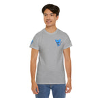 Blue Skeleton Cat Graphic Tee - Cute Creepy Kitty Shirt - 100% Cotton