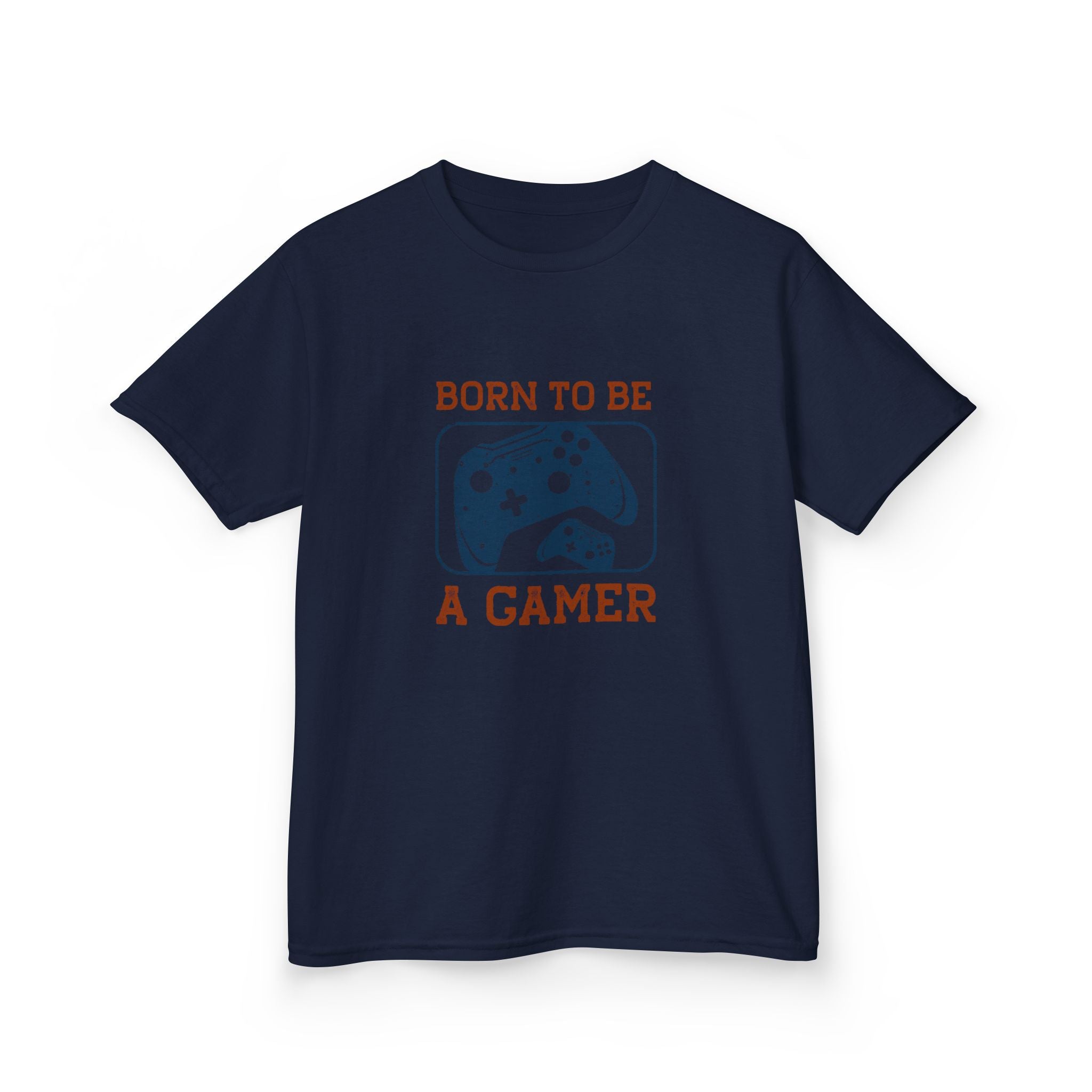 Kids Tee - "Born to Be a Gamer" Retro Game Controller Shirt - 100% Cotton / Cotton Blend
