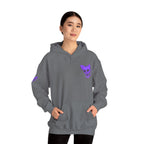 Purple Skeleton Cat Hoodie – Cute Spooky Graphic Sweatshirt - Unique Brand Design