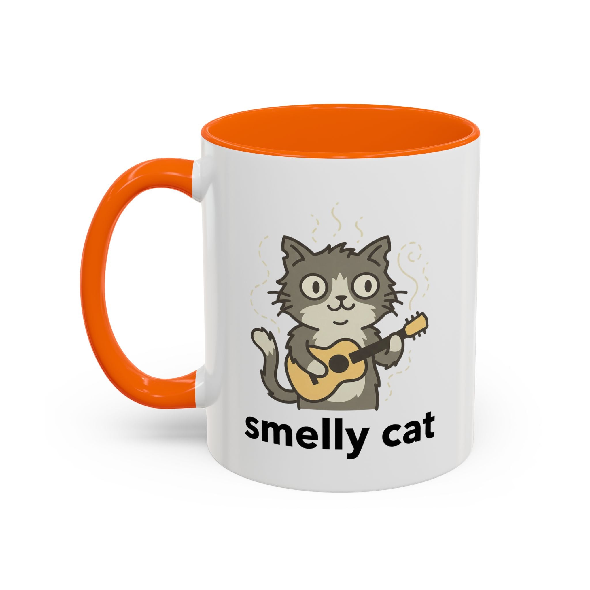 Smelly Cat Guitar Cat Accent Coffee Mug – Funny Friends Sitcom Cat Lover Gift