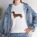 Dachshund Dog T‑Shirt — Cute Brown Sausage Dog Graphic Tee - 100% Cotton