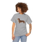 Dachshund Dog T‑Shirt — Cute Brown Sausage Dog Graphic Tee - 100% Cotton