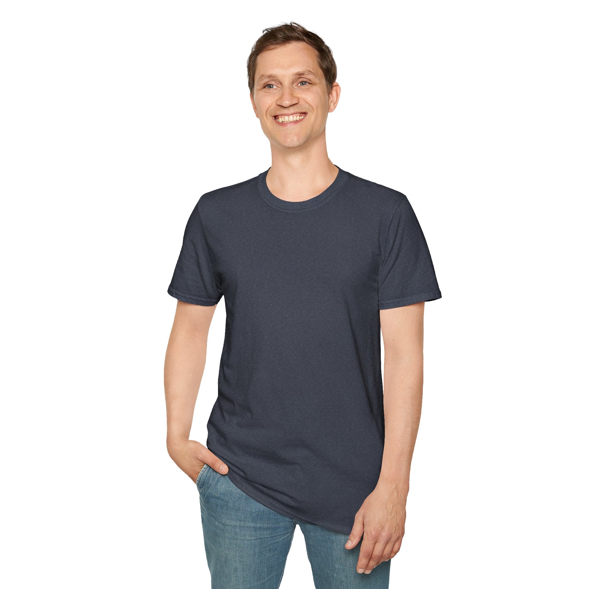 Men's Plain Tee - Brain Frog Men's Softstyle Plain T-Shirt - 100% Cotton / Cotton Blend