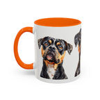 Staffy Dog Portrait Accent Coffee Mug (11/15oz) - Staffordshire Bull Terrier Portrait Mug