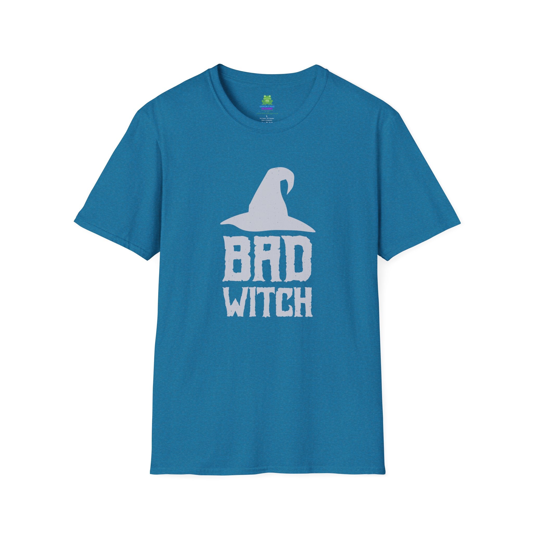 Bad Witch T-Shirt - Witch Hat Graphic Halloween Tee - 100% Cotton / Cotton Blend