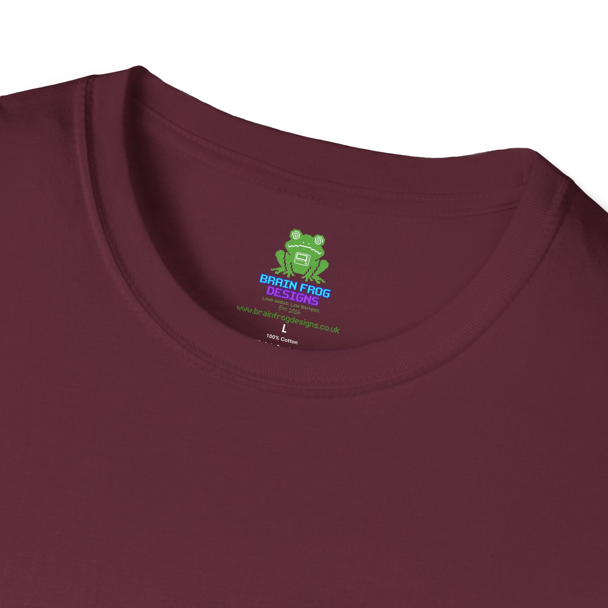 Woman's Plain Tee - Brain Frog Woman's Softstyle Plain T-Shirt - 100% Cotton / Cotton Blend - Colour Set One (16 Colours)