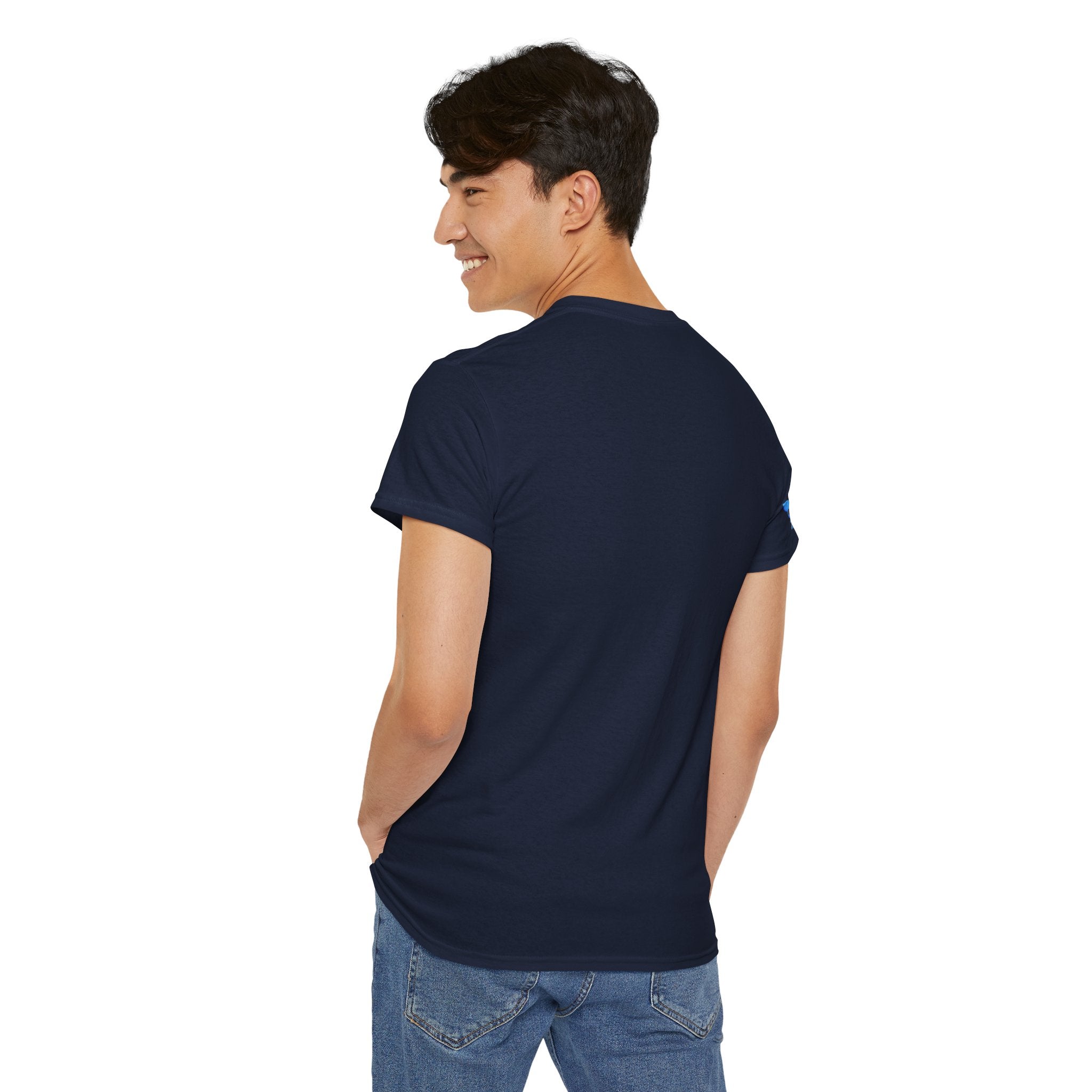 Blue Skeleton Cat Graphic Tee - Cute Creepy Kitty Shirt - 100% Cotton