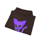 Purple Skeleton Cat Hoodie – Cute Spooky Graphic Sweatshirt