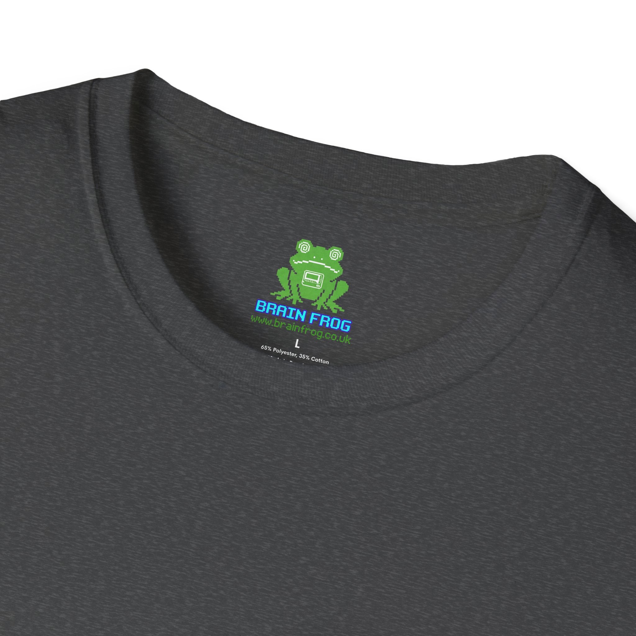 Woman's Plain Tee - Brain Frog Woman's Softstyle Plain T-Shirt - 100% Cotton / Cotton Blend - White / Black / Navy / Grey - 12 colours available