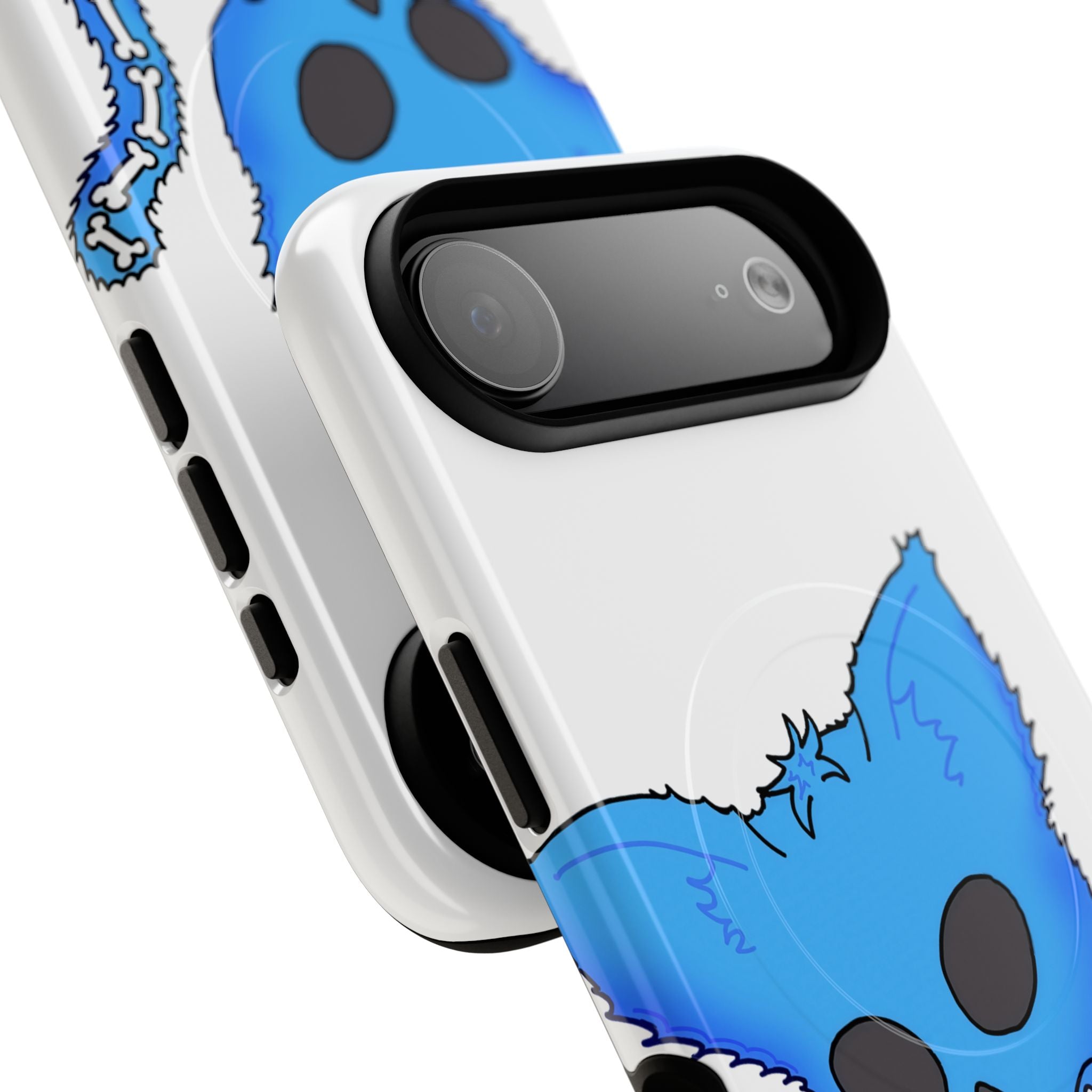 Blue Skeleton Cat Tough Magnetic Phone Case | Design by Jessica B