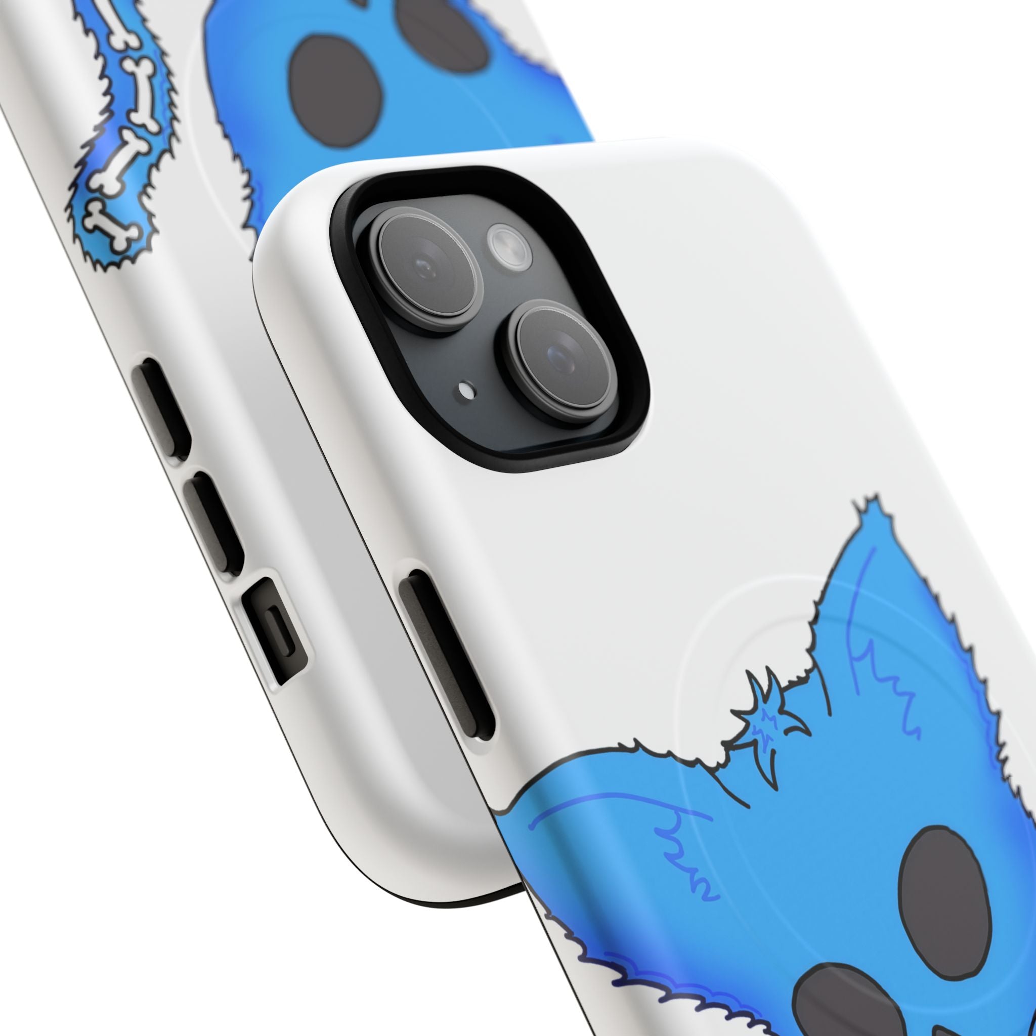 Blue Skeleton Cat Tough Magnetic Phone Case | Design by Jessica B