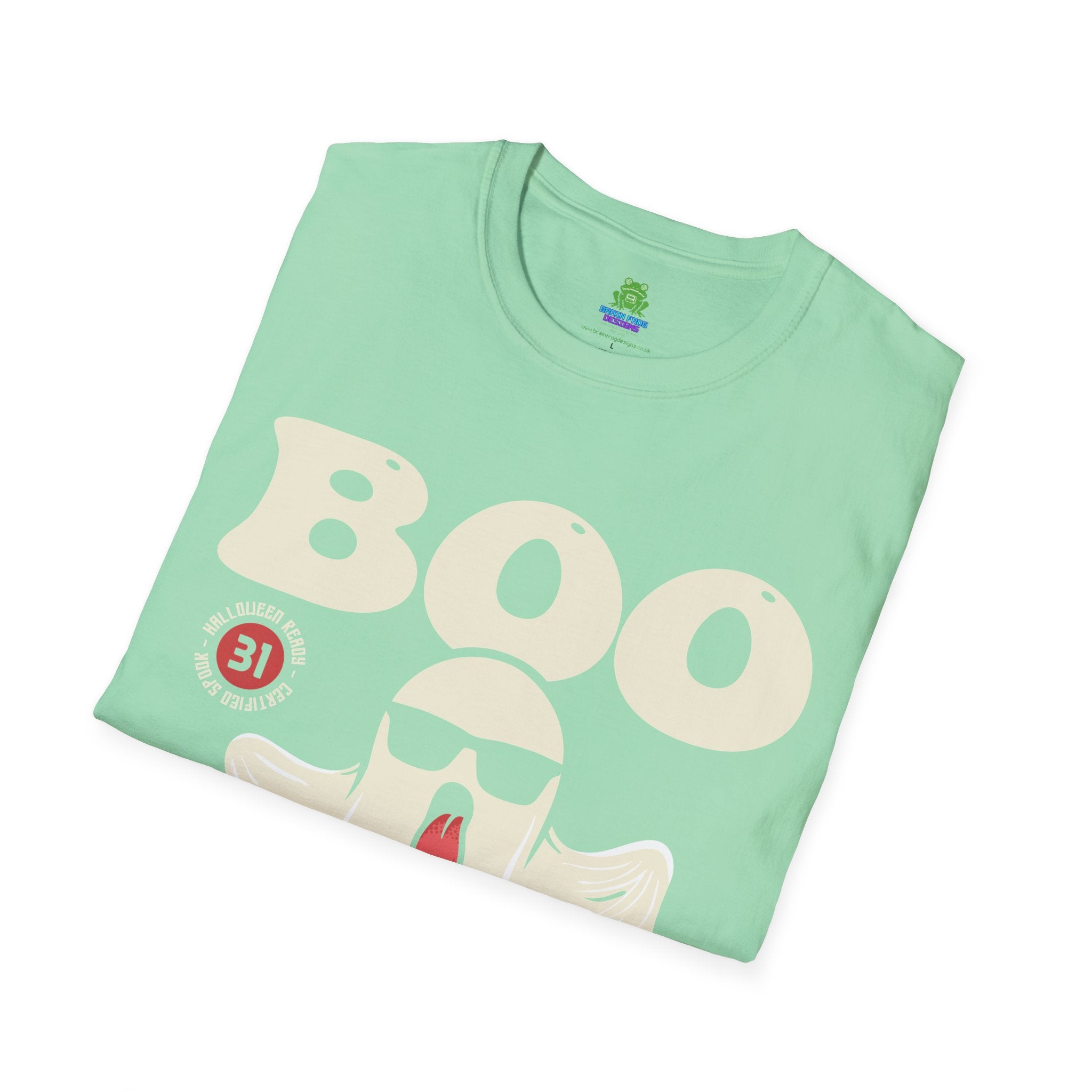 Boo Crew Halloween T-Shirt - Cool Ghost Graphic Tee - 100% Cotton / Cotton Blend