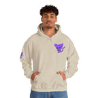 Purple Skeleton Cat Hoodie – Cute Spooky Graphic Sweatshirt - Unique Brand Design