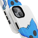 Blue Skeleton Cat Tough Magnetic Phone Case | Design by Jessica B
