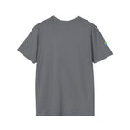 Brain Frog Design Signature T-Shirt - Small Green Brain Frog Logo Tee (Front Chest & Sleeve) - 100% Cotton / Cotton Blend