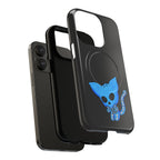 Blue Skeleton Cat Tough Magnetic Phone Case | Unique Design to Brain Frog