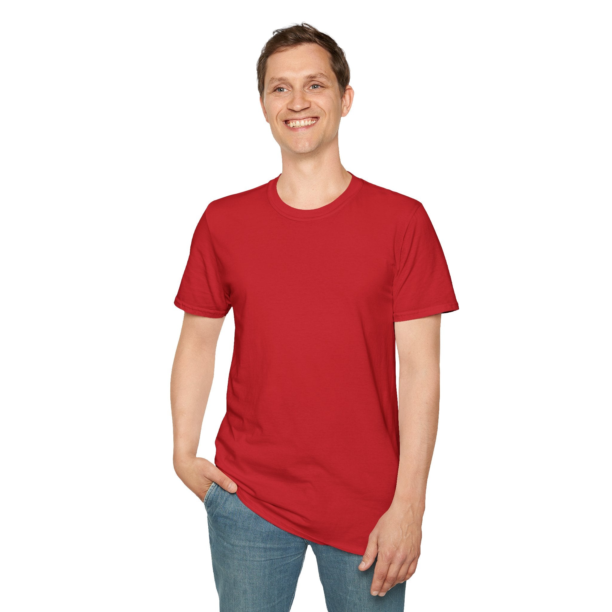 Men's Plain Tee - Brain Frog Men's Softstyle Plain T-Shirt - 100% Cotton / Cotton Blend