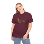 Dachshund Dog T‑Shirt — Cute Brown Sausage Dog Graphic Tee - 100% Cotton