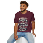 Retro Garage Muscle Car T-Shirt - Classic Speedway Vintage Auto Tee -100% Cotton