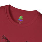 Geometric Cat T-Shirt - Minimal Line Art Cat Face Tee - 100% Cotton