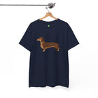 Dachshund Dog T‑Shirt — Cute Brown Sausage Dog Graphic Tee - 100% Cotton