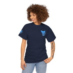 Blue Skeleton Cat Graphic Tee - Cute Creepy Kitty Shirt - 100% Cotton