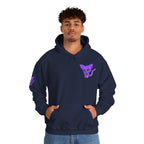 Purple Skeleton Cat Hoodie – Cute Spooky Graphic Sweatshirt - Unique Brand Design