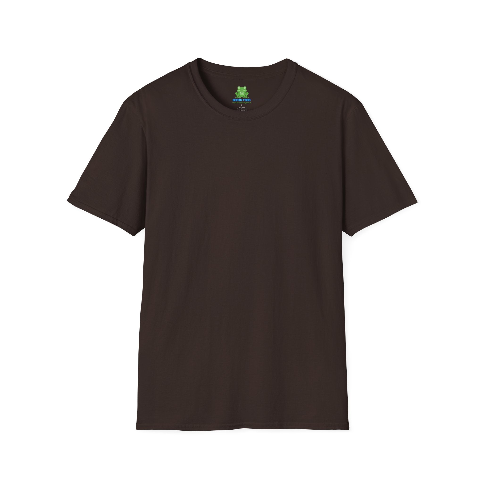 Woman's Plain Tee - Brain Frog Woman's Softstyle Plain T-Shirt - 100% Cotton / Cotton Blend - White / Black / Navy / Grey - 12 colours available