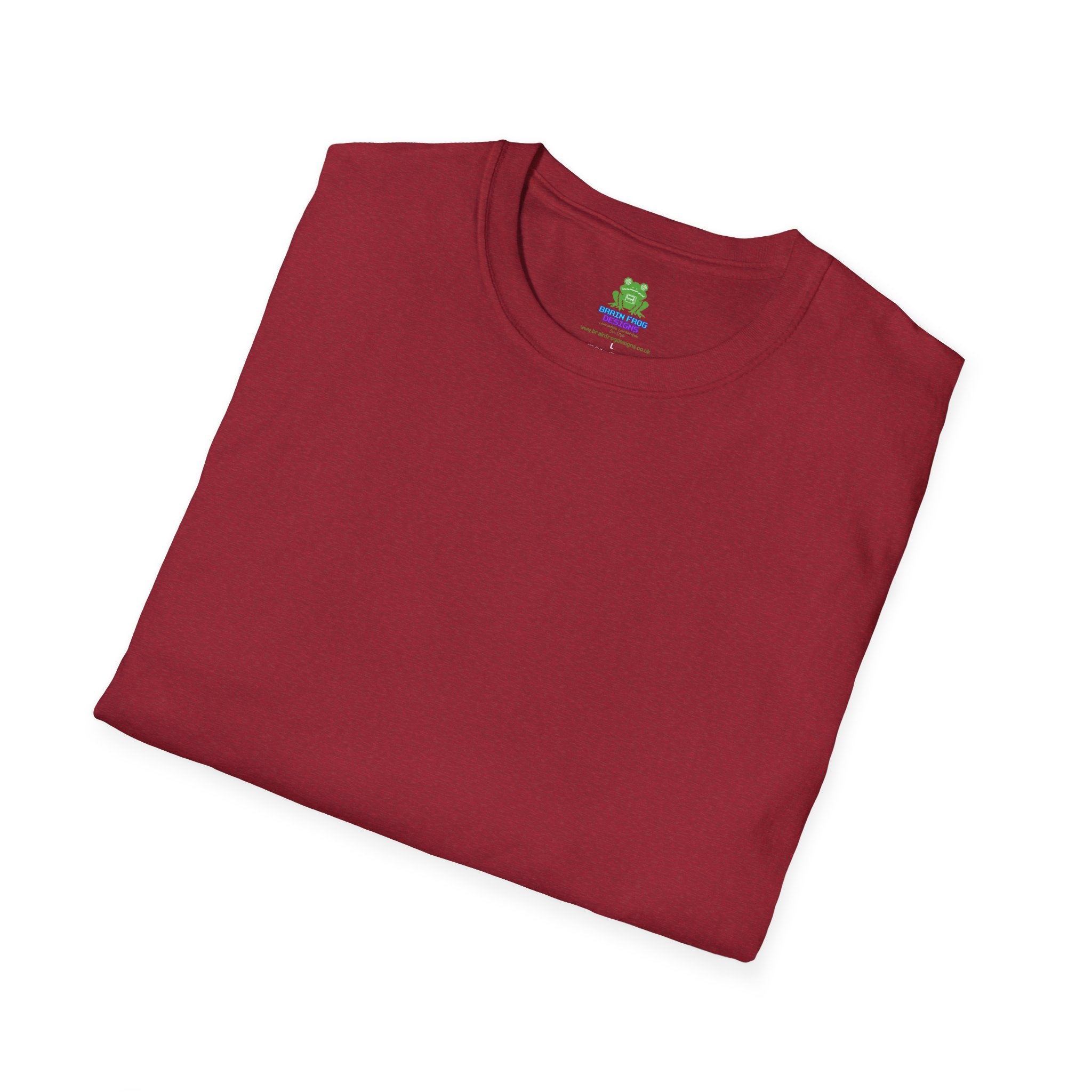 Men's Plain Tee - Brain Frog Men's Softstyle Plain T-Shirt - 100% Cotton / Cotton Blend