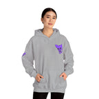 Purple Skeleton Cat Hoodie – Cute Spooky Graphic Sweatshirt - Unique Brand Design